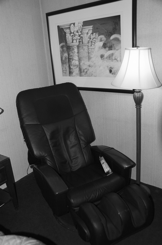 A massage chair displayed indoors.